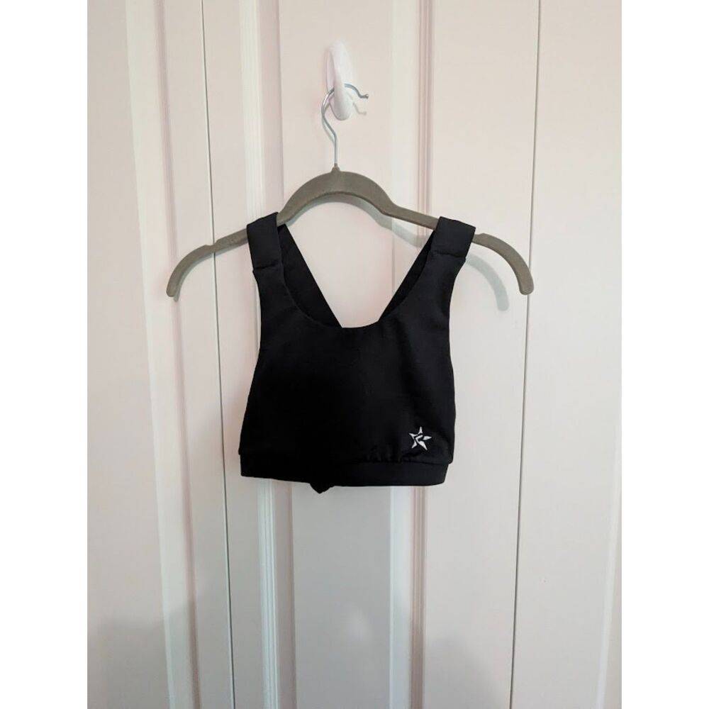 NFS DO NOT BUY Rebel Athletic Black Bra with adjustable band cheer YM?